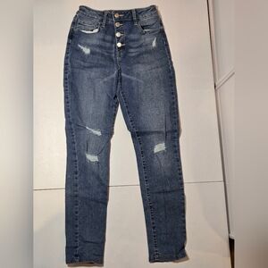 SO High Rise Blue Distressed Jeans